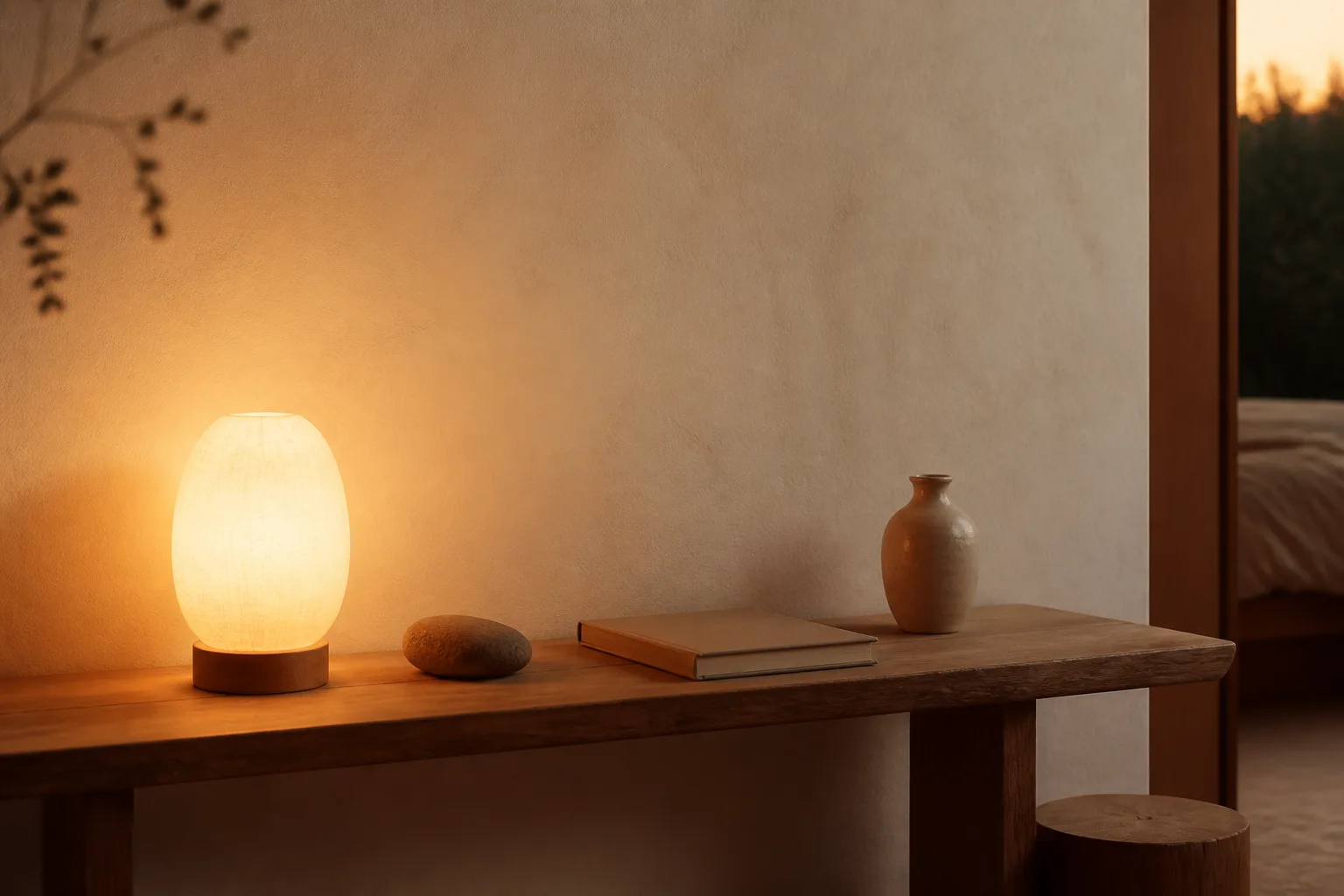 A calm interior illustrating small home rituals and atmosphere.