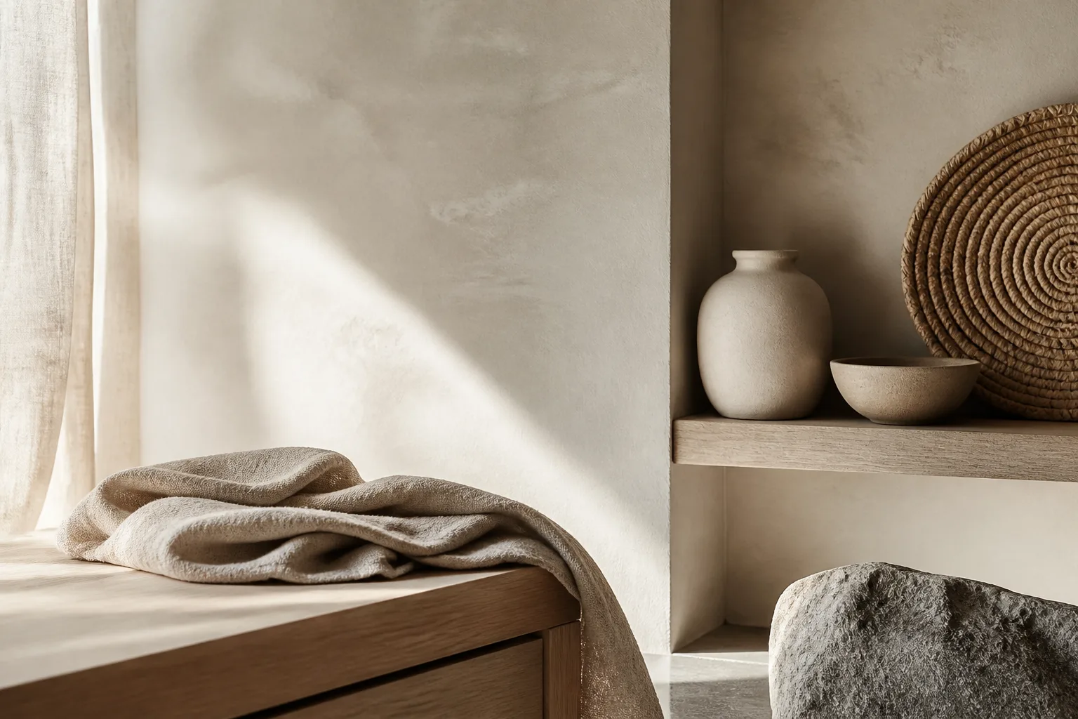 A quiet editorial study of natural materials, texture and balance.