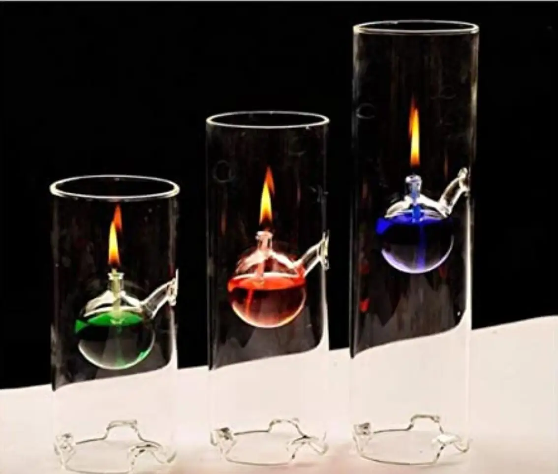 Borosilicate Glass Cylinder Oil Lamp