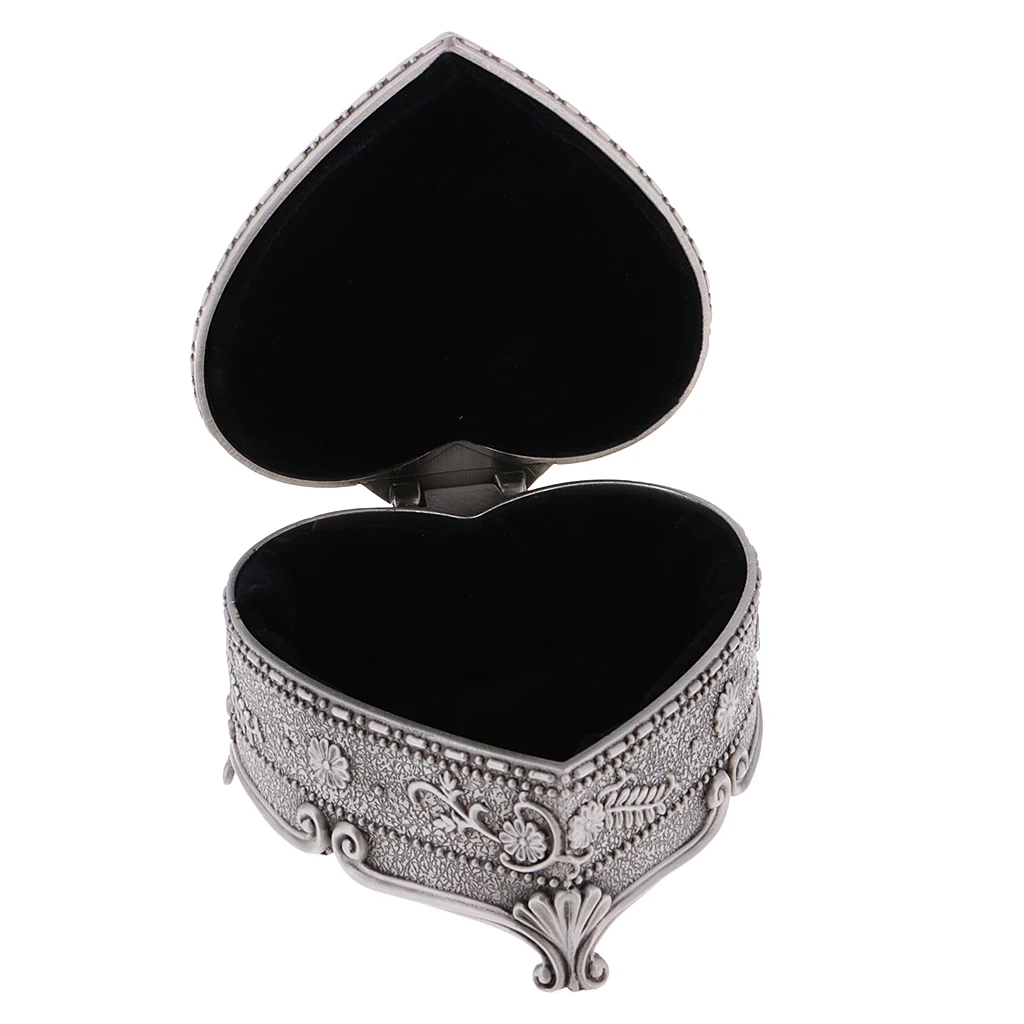 Vintage Heart-Shaped Trinket Box - Image 3