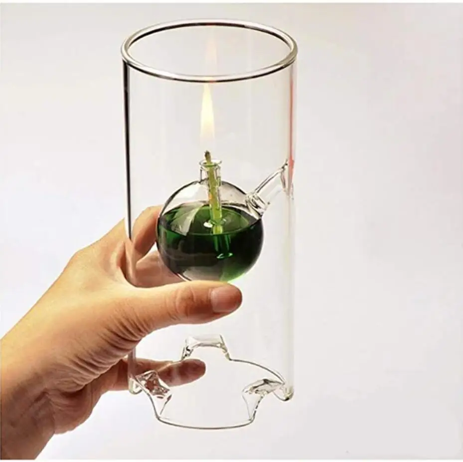 Borosilicate Glass Cylinder Oil Lamp - Image 7