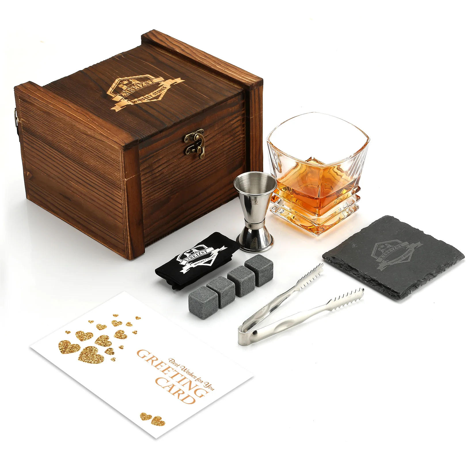Granite Whiskey Stones & Glass Set - Image 7