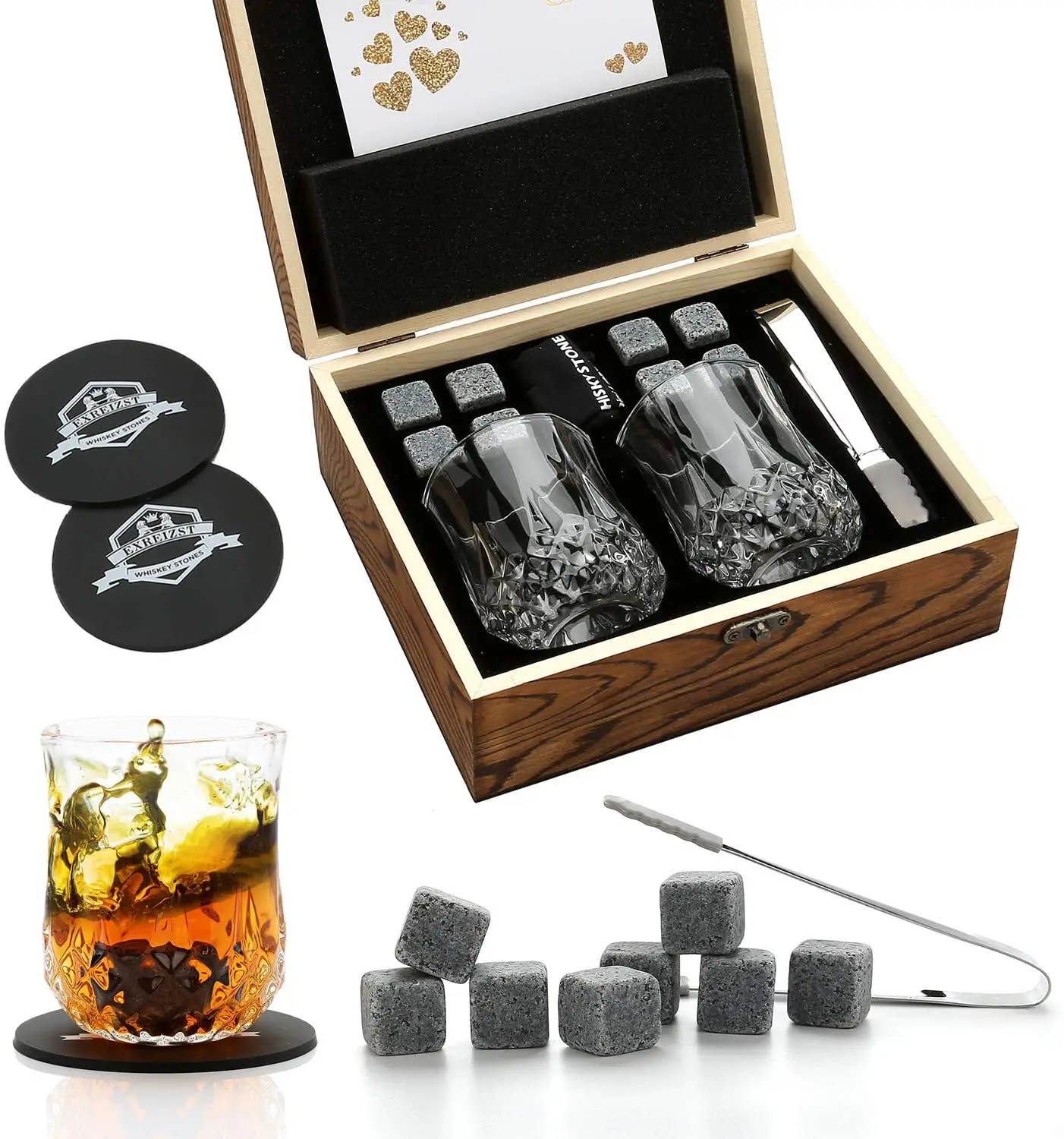 Granite Whiskey Stones & Glass Set - Image 11