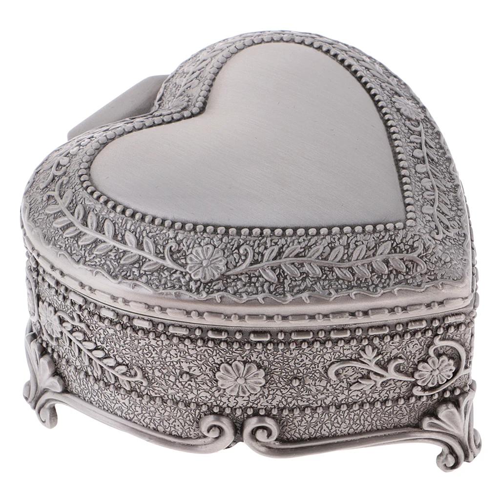 Vintage Heart-Shaped Trinket Box - Image 5