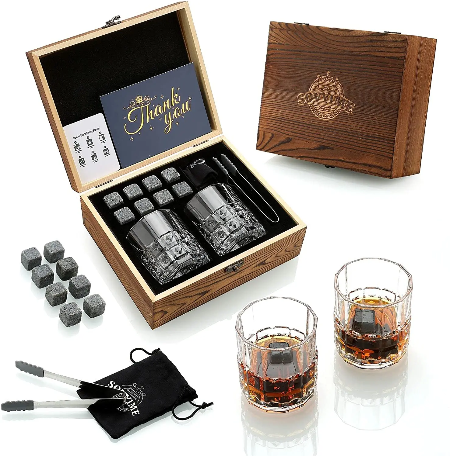 Granite Whiskey Stones & Glass Set - Image 10