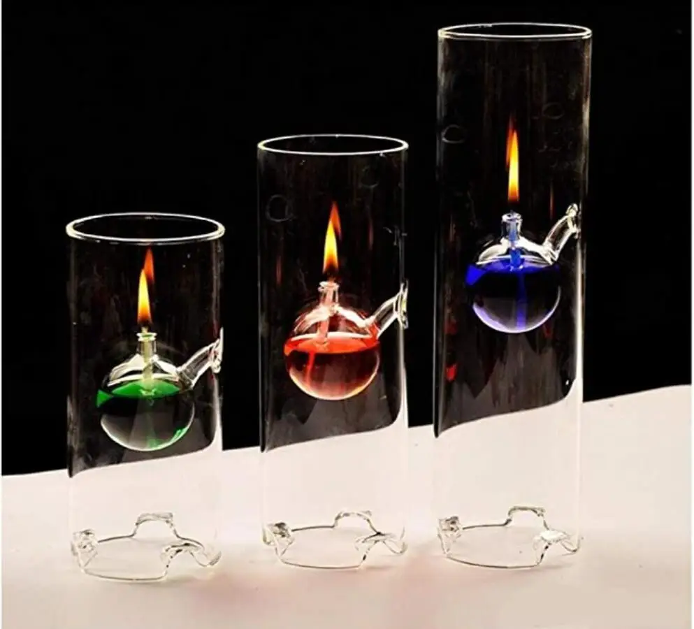 Borosilicate Glass Cylinder Oil Lamp - Image 5