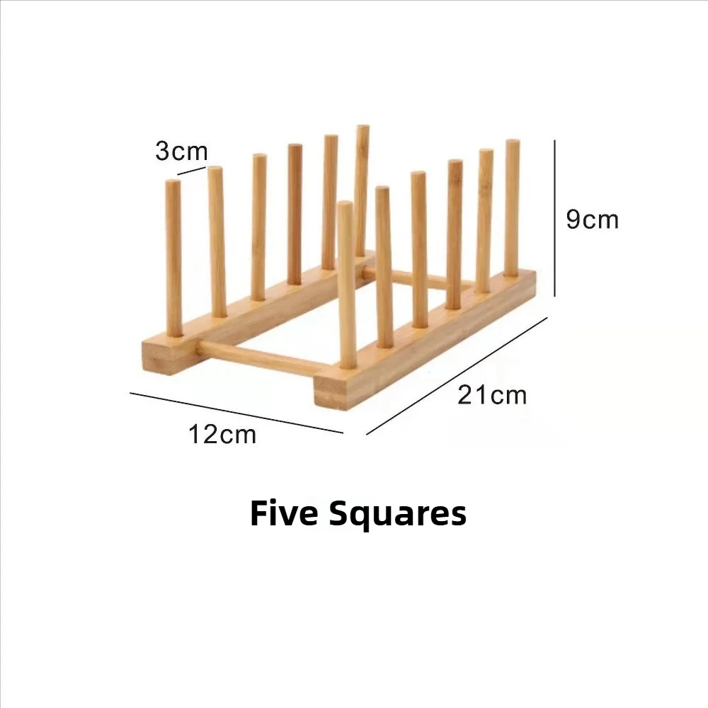 DIY Locker Bamboo Drain Rack Wooden Plate Rack Dish Rack Kitchen Organizer for Plates/Cutting - Image 10
