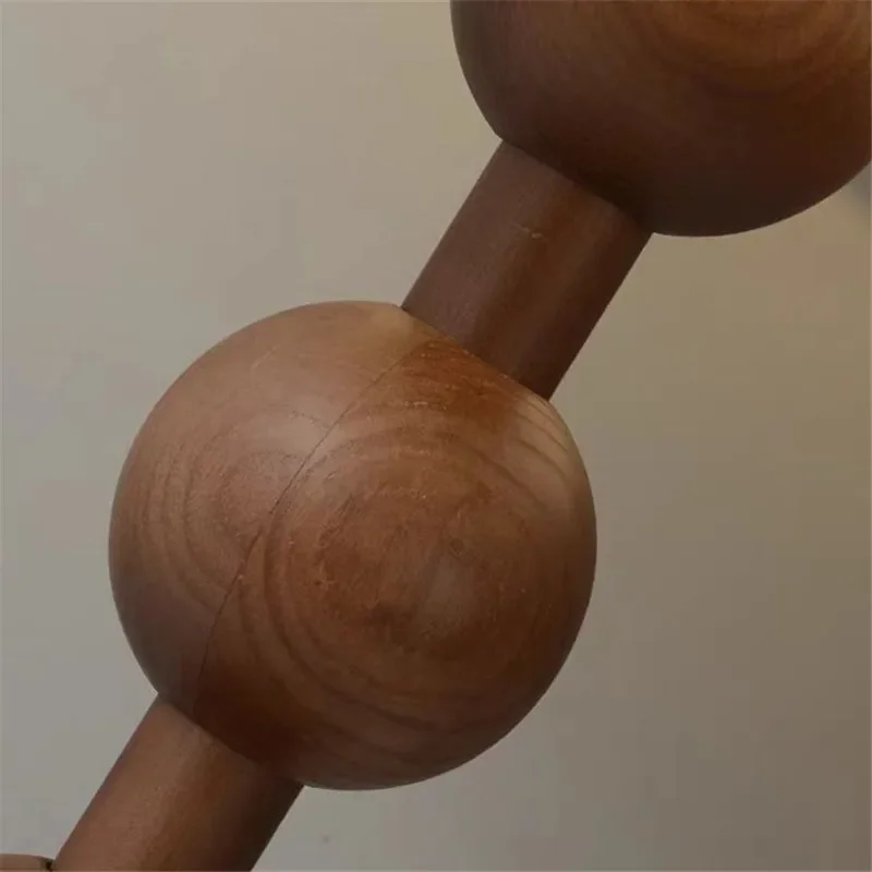 Vintage Wood-Bead Floor & Table Lamp - Image 6