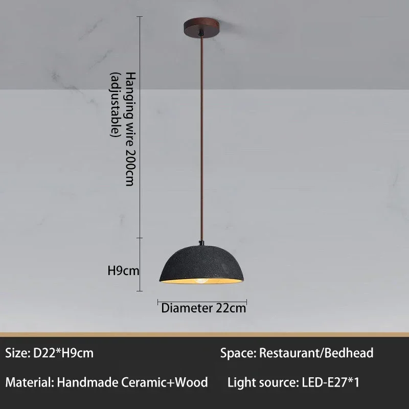 Ceramic & Wood Pendant Light - Image 7