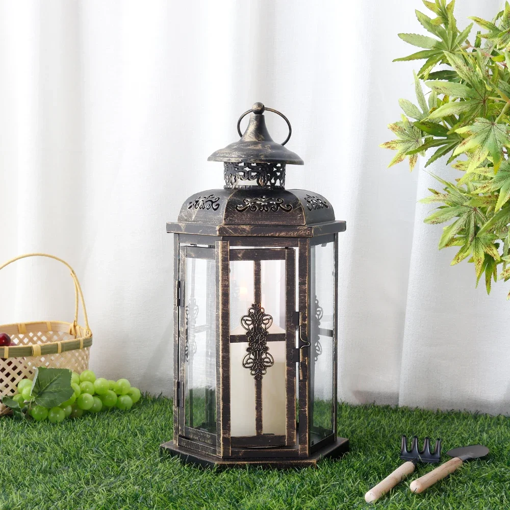Vintage Metal Candle Lantern - Image 2