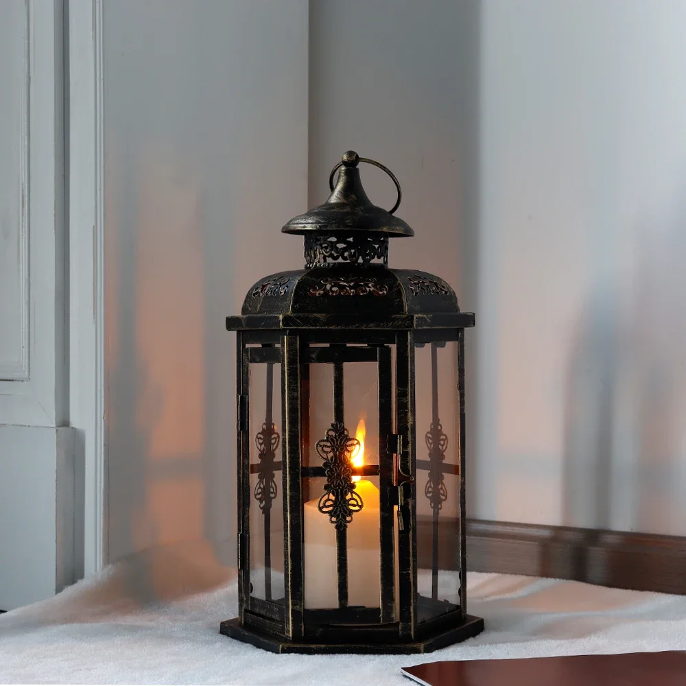Vintage Nordic Hanging Candle Lantern - Image 5