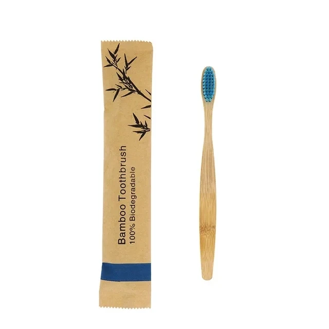 10Pcs Bamboo Toothbrush Eco Friendly Wooden Tooth Brush Soft Bristle Tip Charcoal Adults Oral - Image 9