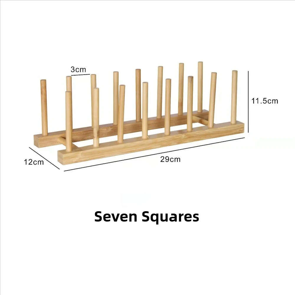 DIY Locker Bamboo Drain Rack Wooden Plate Rack Dish Rack Kitchen Organizer for Plates/Cutting - Image 8