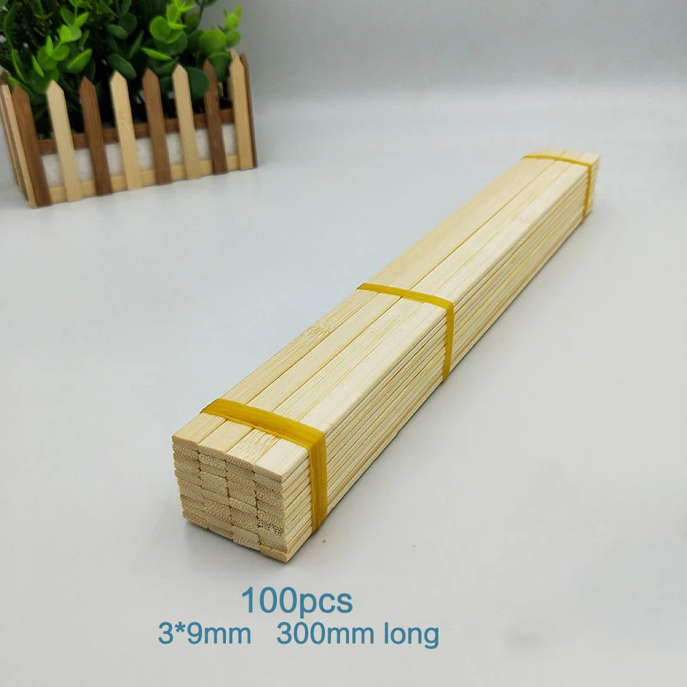 100pcs Natural Carbonized Round Square Bamboo Sticks - Image 12