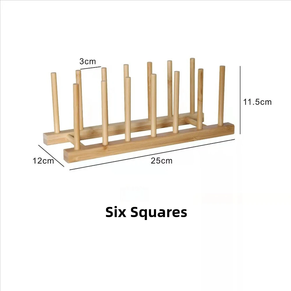 DIY Locker Bamboo Drain Rack Wooden Plate Rack Dish Rack Kitchen Organizer for Plates/Cutting - Image 9