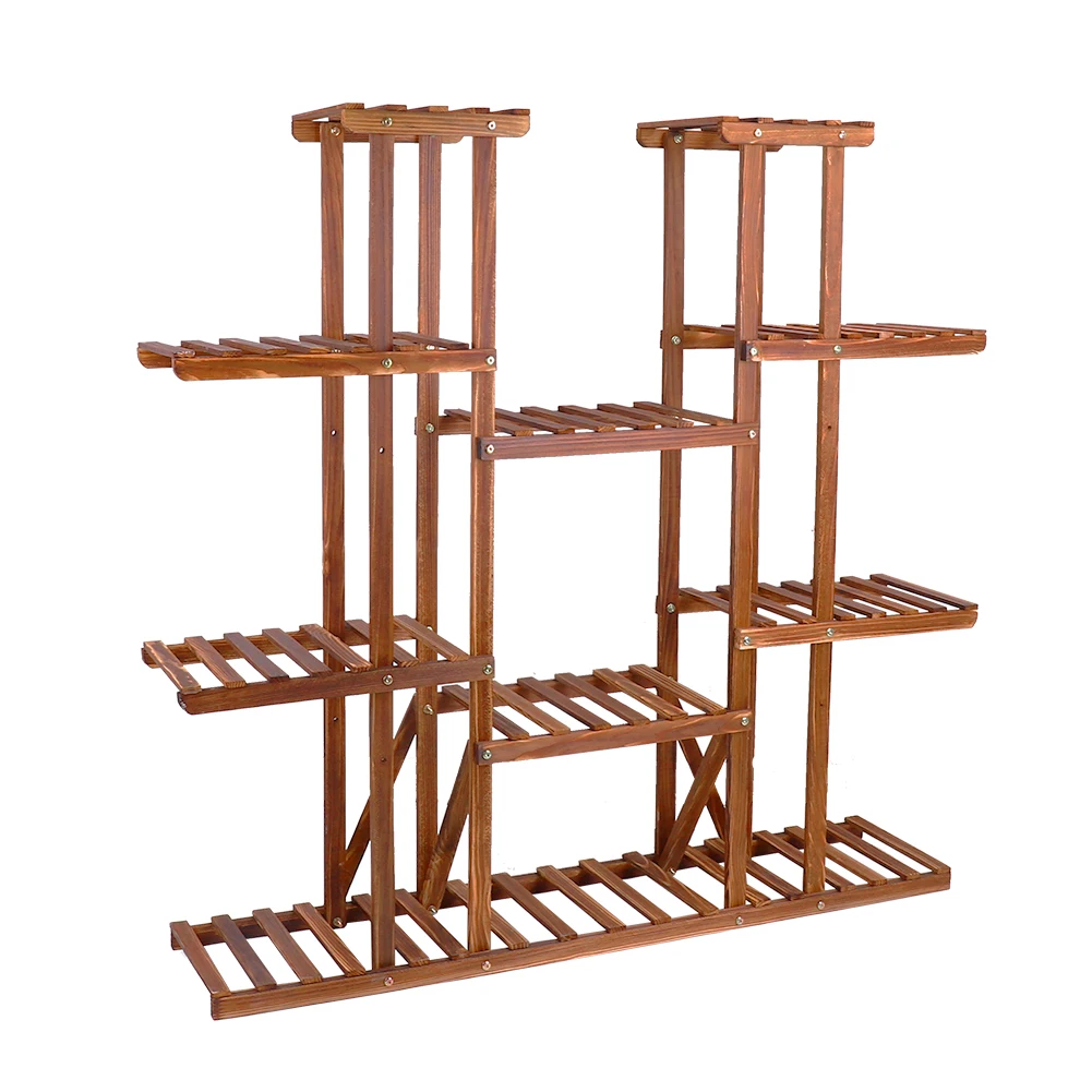Brown Wooden Plant Shelf - Image 7