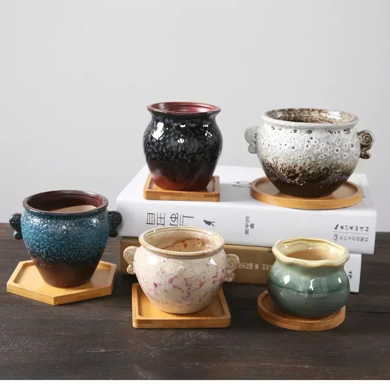 Multi Bamboo Tray Wood Saucer Flower Pot Tray Cup Pad Coaster Plate Kitchen Decorative - Image 4