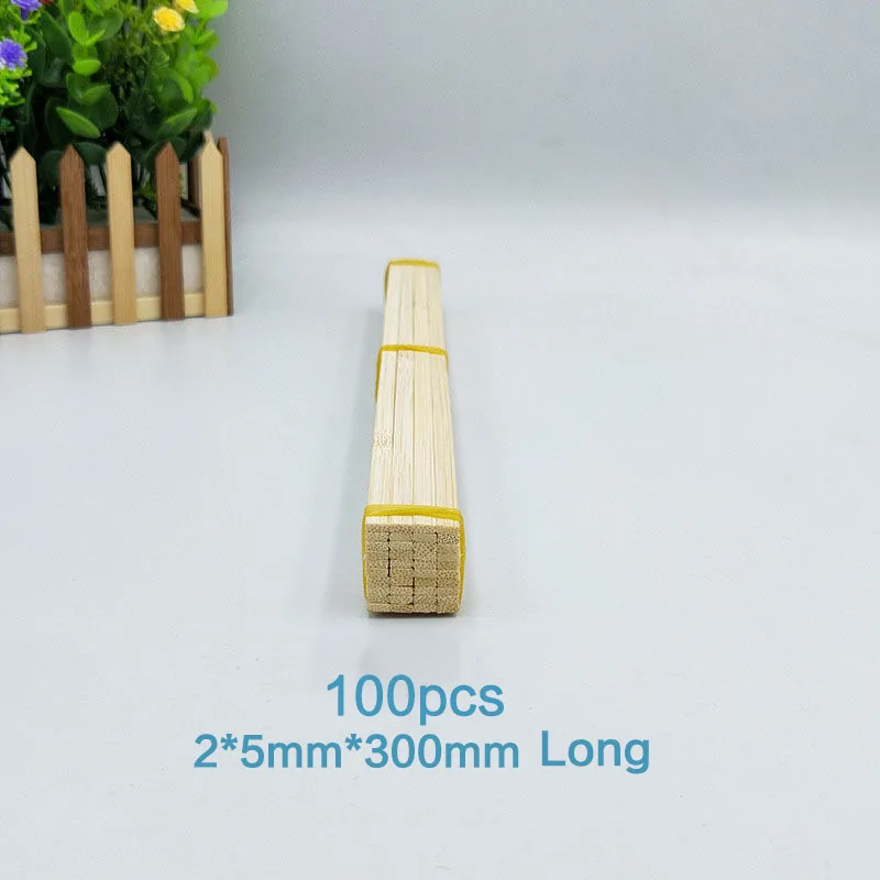 100pcs Natural Carbonized Round Square Bamboo Sticks - Image 7