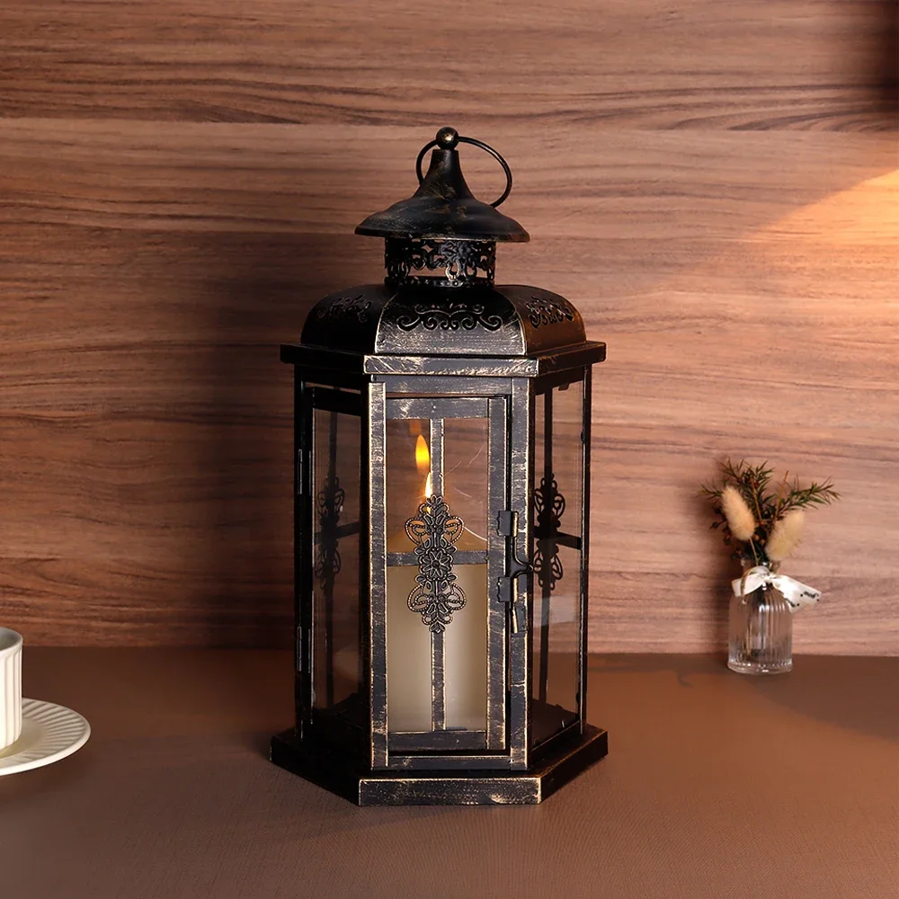 Vintage Nordic Hanging Candle Lantern - Image 6