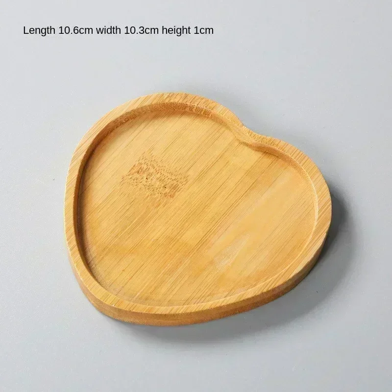 Multi Bamboo Tray Wood Saucer Flower Pot Tray Cup Pad Coaster Plate Kitchen Decorative - Image 13