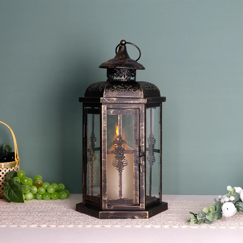 Vintage Nordic Hanging Candle Lantern - Image 4