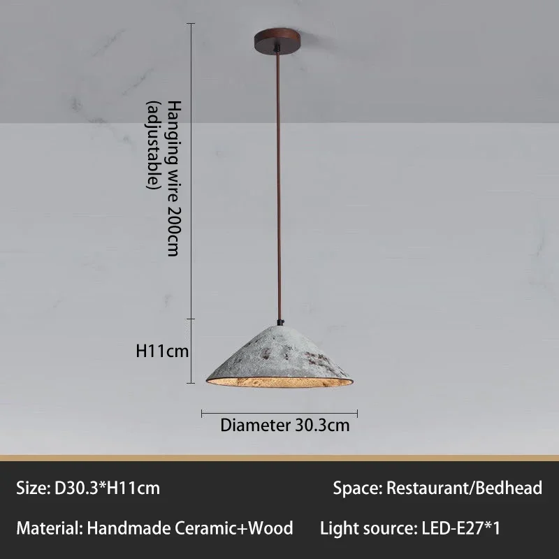 Ceramic & Wood Pendant Light - Image 12