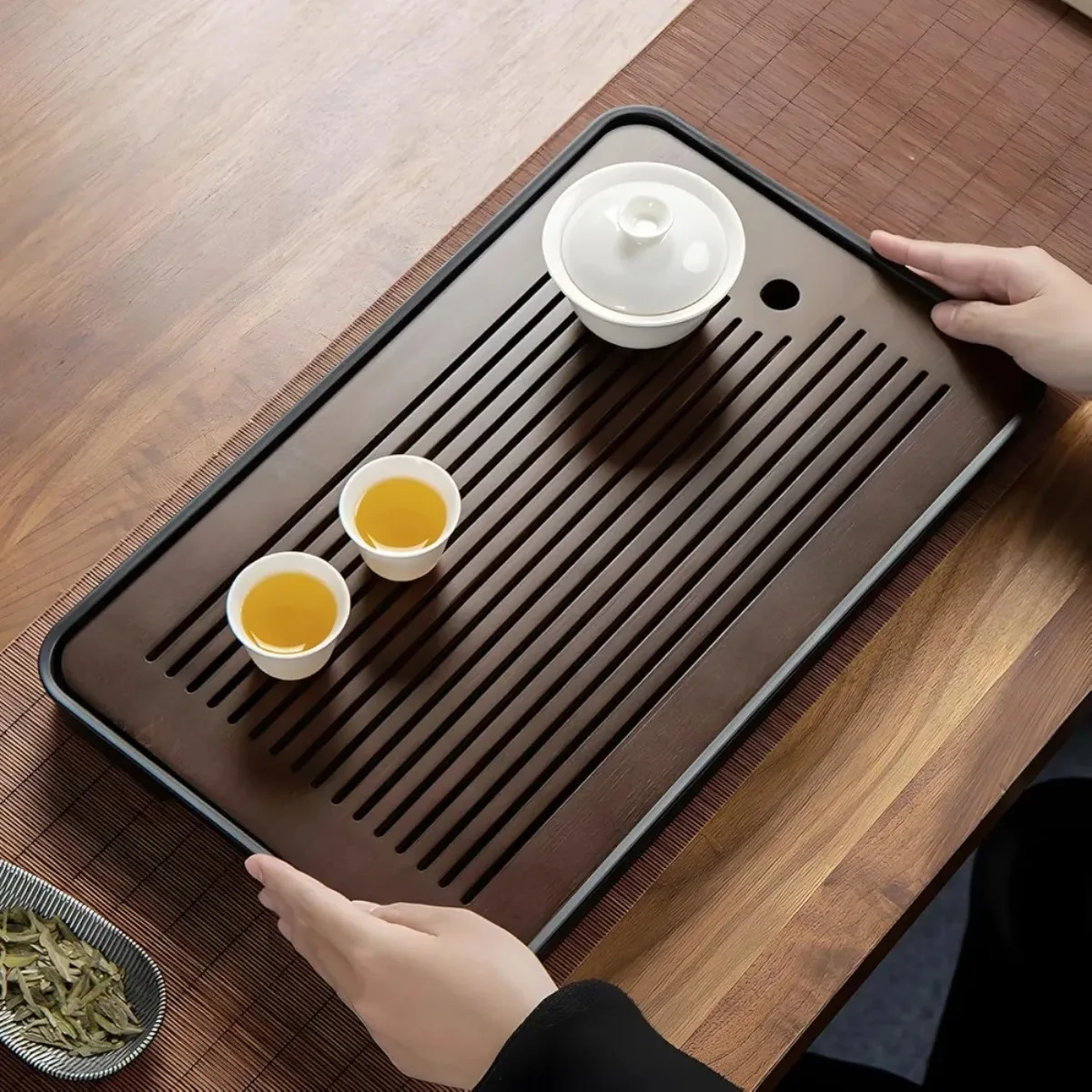 Portable Detachable Bamboo Tea Table Dry Wet Dual Use KungFu Tea Tray with Drainage - Image 4