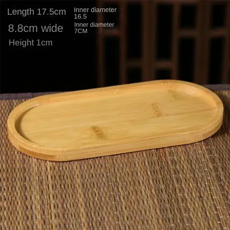 Multi Bamboo Tray Wood Saucer Flower Pot Tray Cup Pad Coaster Plate Kitchen Decorative - Image 11