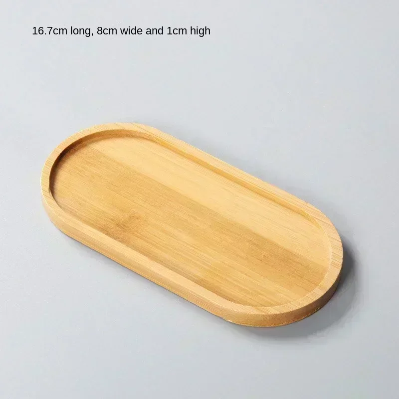 Multi Bamboo Tray Wood Saucer Flower Pot Tray Cup Pad Coaster Plate Kitchen Decorative - Image 8