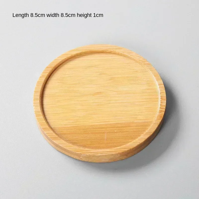 Multi Bamboo Tray Wood Saucer Flower Pot Tray Cup Pad Coaster Plate Kitchen Decorative - Image 12