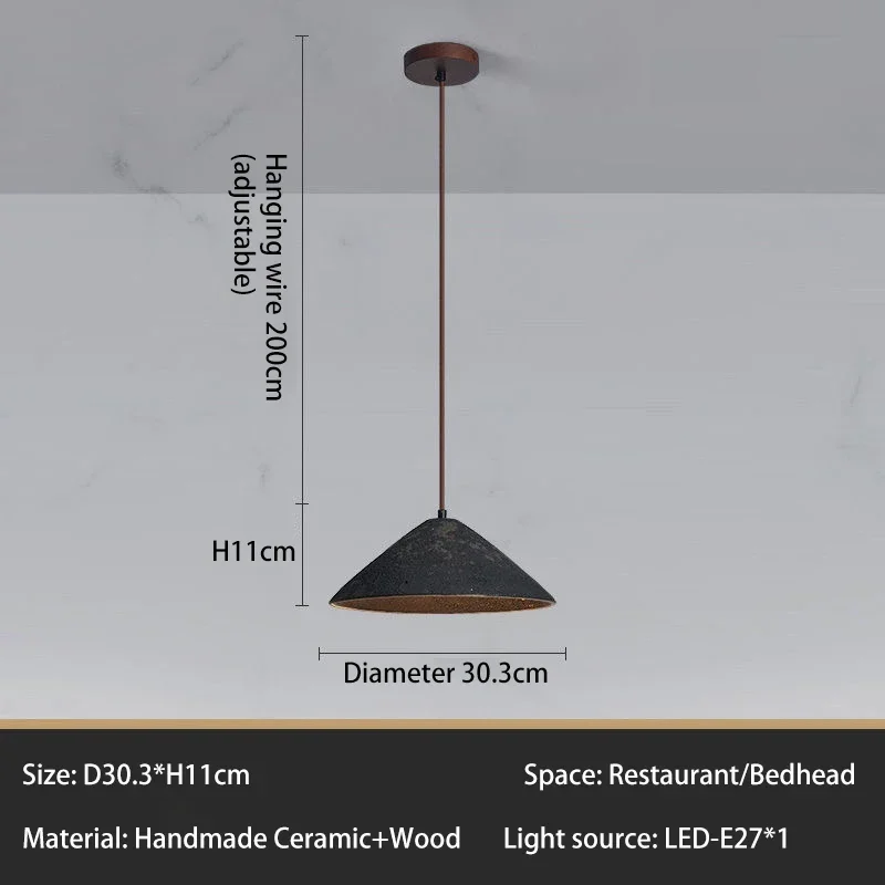 Ceramic & Wood Pendant Light - Image 11