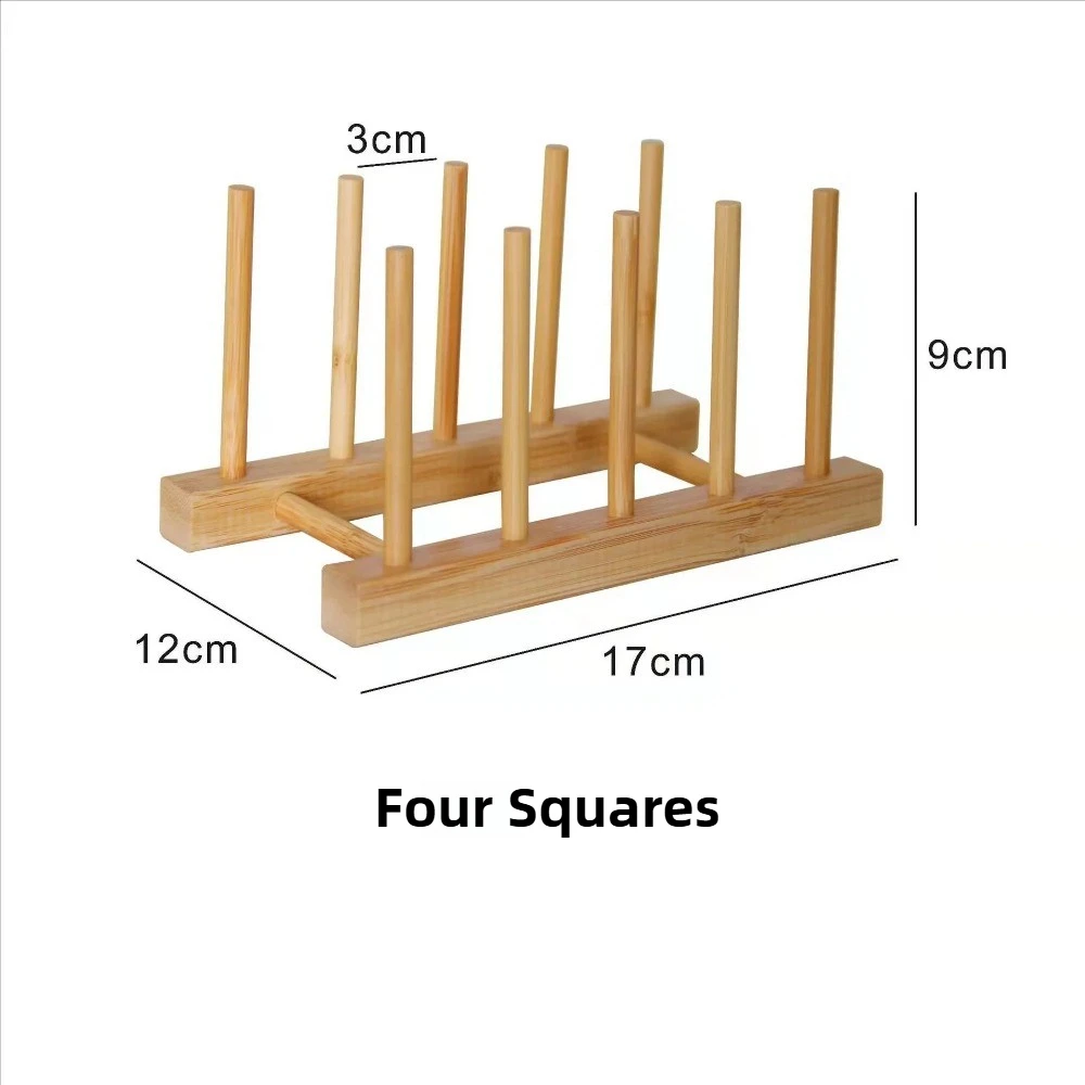 DIY Locker Bamboo Drain Rack Wooden Plate Rack Dish Rack Kitchen Organizer for Plates/Cutting - Image 11