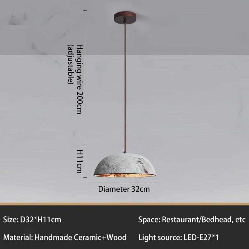Ceramic & Wood Pendant Light - Image 10