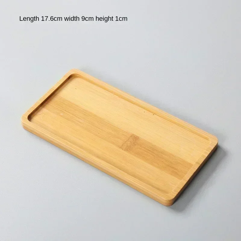 Multi Bamboo Tray Wood Saucer Flower Pot Tray Cup Pad Coaster Plate Kitchen Decorative - Image 10