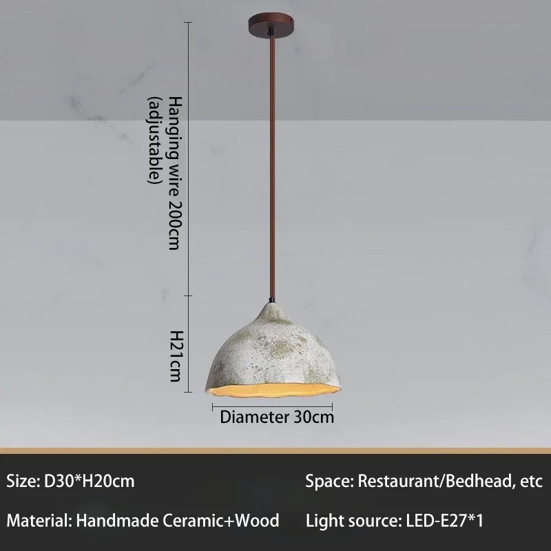 Ceramic & Wood Pendant Light - Image 9