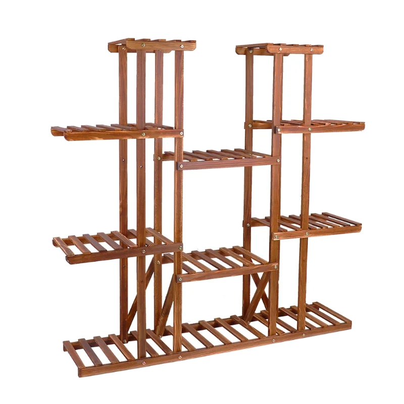 Brown Wooden Plant Shelf